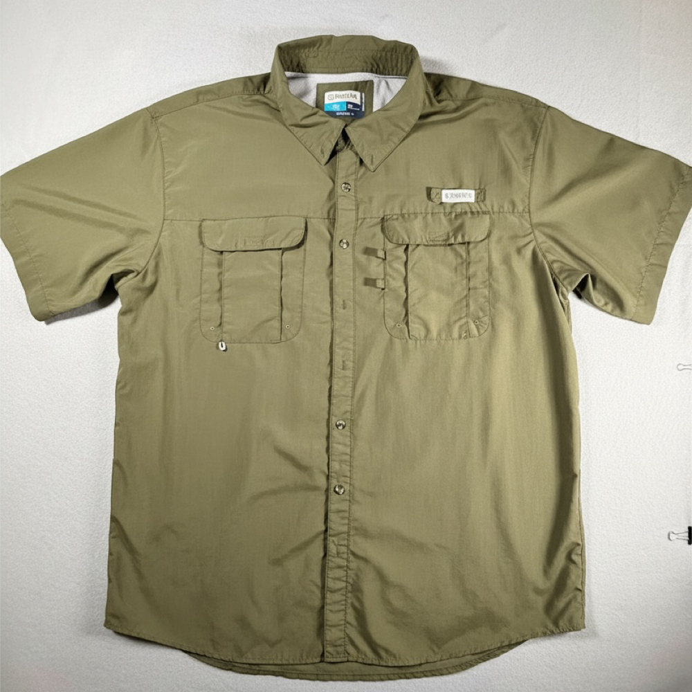 Magellan Outdoors Shirt Men’s 3XL Fish Gear Olive Green